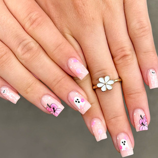 European and American Wearable Nail Halloween Series Cute Ghost Pumpkin Skull Pattern Cute Style Nail Patch