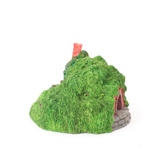 Fish tank resin landscape decoration piece, simulated moss brick and tile, fish and shrimp hiding house, underwater play, false cave