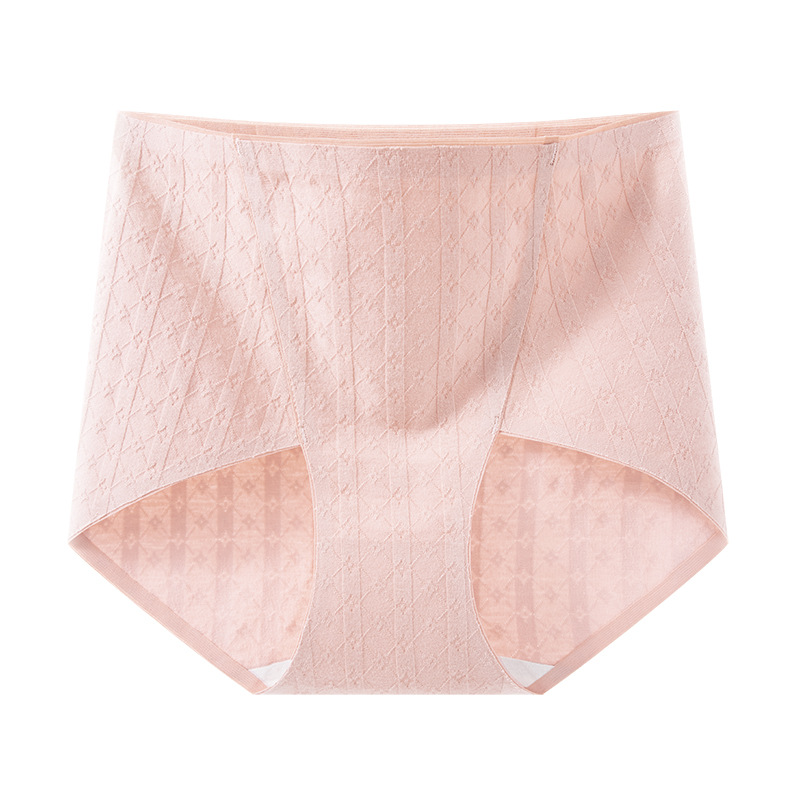 Calzoncillos de vientre de cintura alta jacquard de algodón puro para mujer mejorados 7A entrepierna de algodón antibacteriano calzoncillos sin costuras de gran tamaño 2024 nuevo