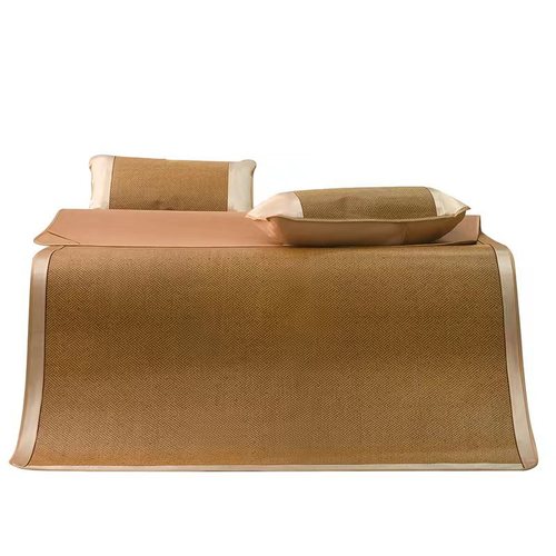 Factory direct sales of three-piece mat, rattan mat, double bed, foldable student dormitory, air-conditioned ice silk mat, wholesale dropshipping