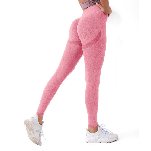 European and American peach butt leggings fitness pants women's high waist hip yoga pants seamless yoga wear leggings