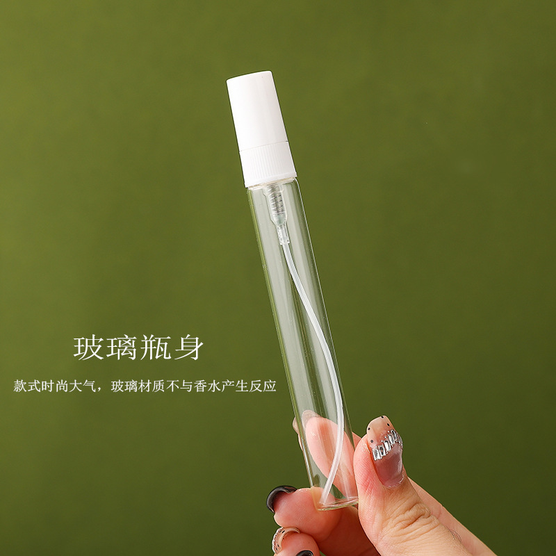 2ml / 3ml / 5ml / 10ml botella de spray de perfumes de vidrio transparente botella vacía muestra pequeña botella portátil