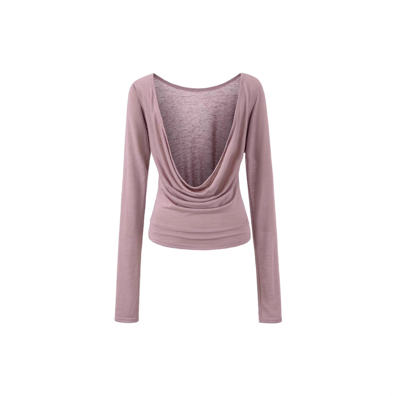 Pure Desire Style Long-Sleeve Blouse Top Yoga Sports T-Shirt for Women Long-Sleeve Pure Desire Style Long-Sleeve Blouse Top Yoga Sports T-Shirt for Women Long-Sleeve