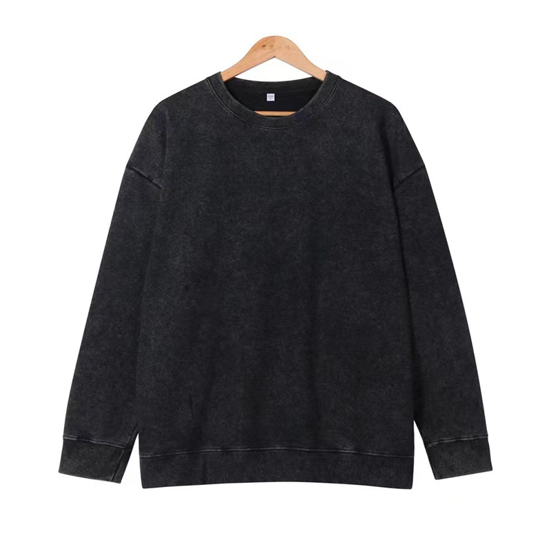 Europa y los Estados Unidos Amazon otoño y invierno cuello redondo chaqueta de lazo de la marca de moda de agua hombre suelta de hombro para hombres y mujeres camisas de manga larga