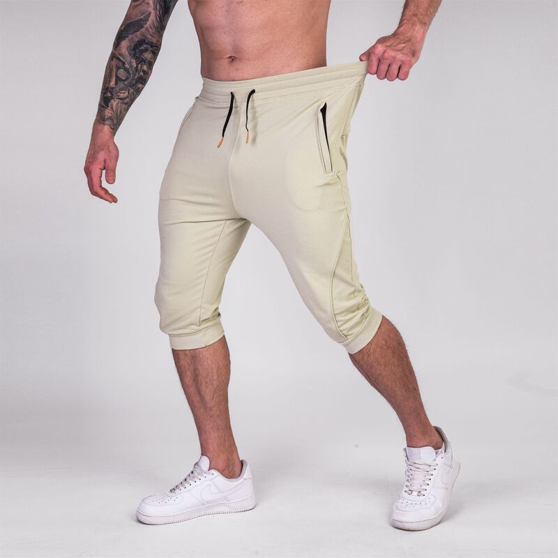 Summer Hot-Selling New European and American Casual Sports Slim Fitness Cropped Men's Jogging Pants with Zipper Pockets for Training Summer Hot-Selling New European and American Casual Sports Slim Fitness Cropped Men's Jogging Pants with Zipper Pockets for Training
