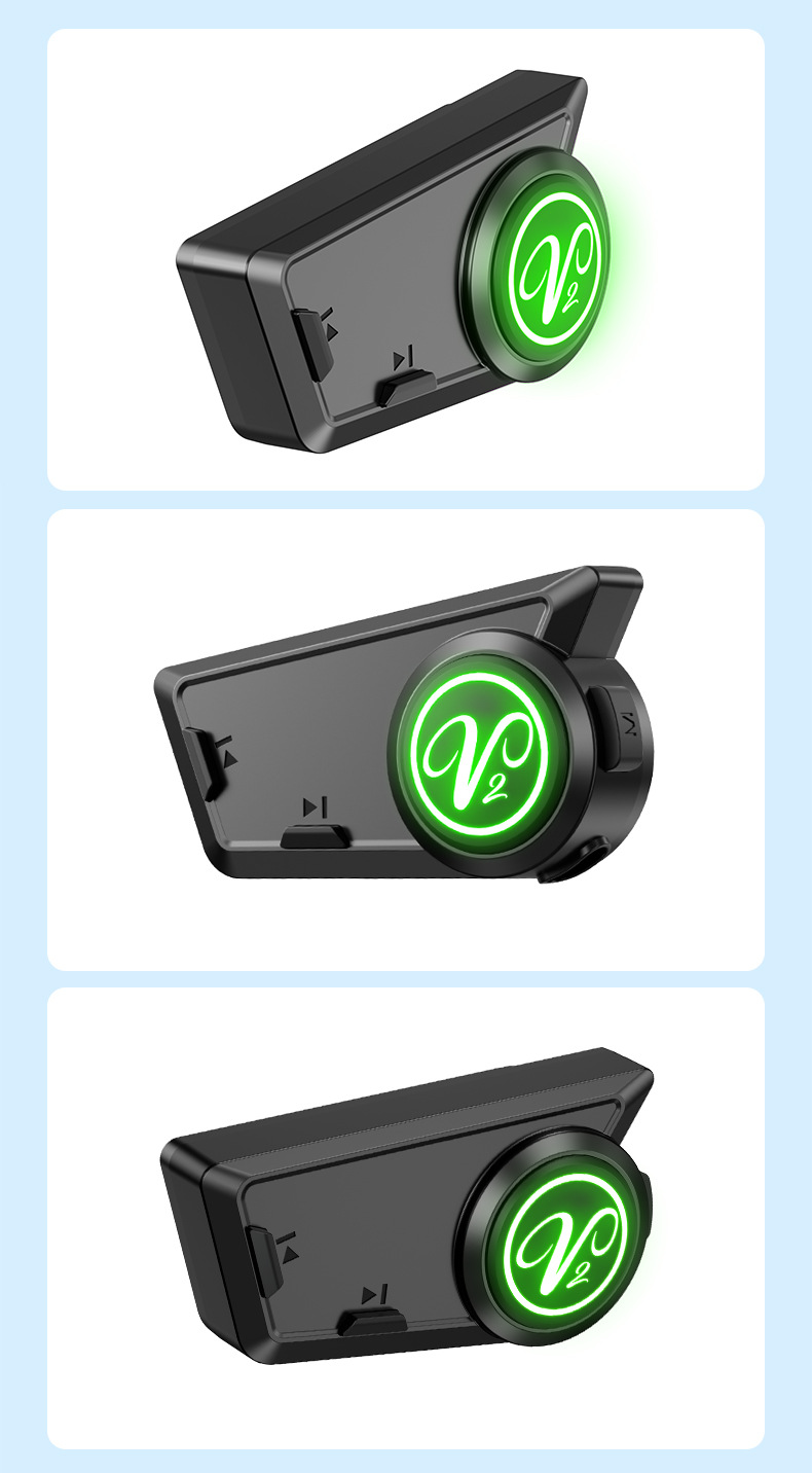 New motorcycle helmet Bluetooth headset, dual-person intercom, waterproof, suitable for team communication, Bluetooth 5.4, long battery life