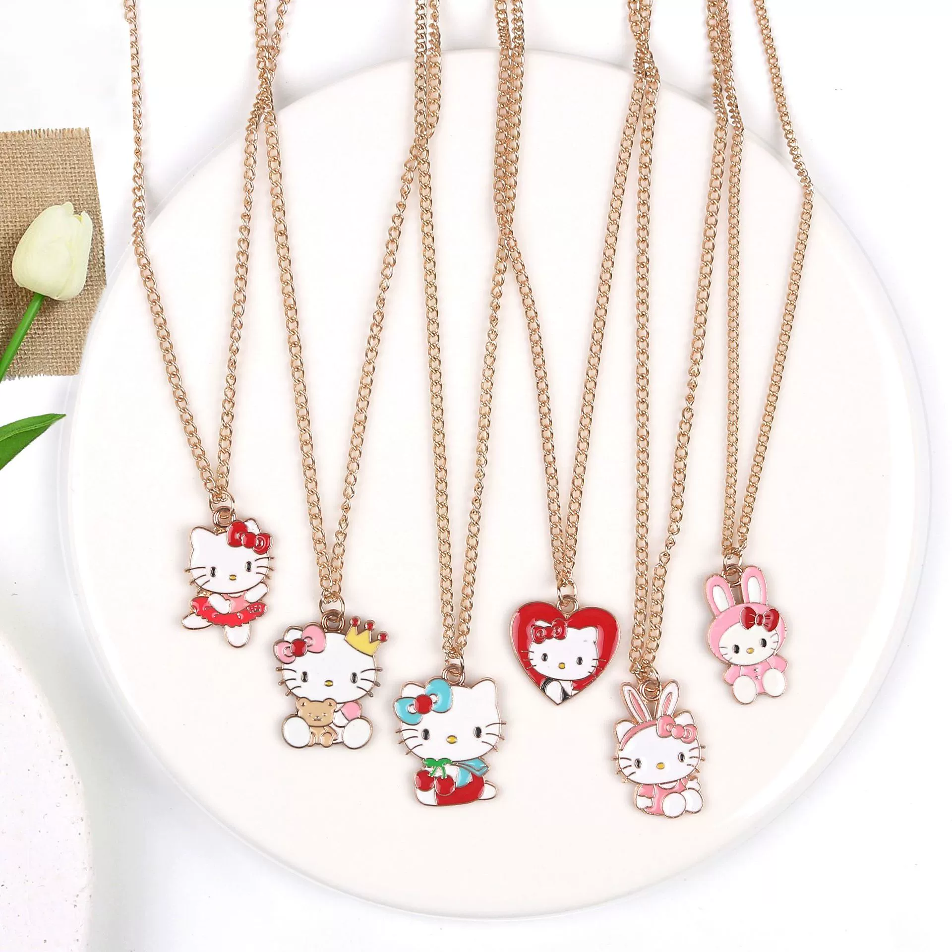 Новый стиль Sanrio Hello Kitty ожерелье школьница девушка украшения детское KTcat ожерелье аксессуары девушка ключица цепи