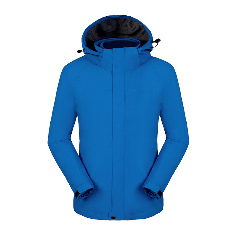Engrosado cálido a prueba de viento impermeable al aire libre montañismo chaqueta overoles orden tres en uno completo Personalización de chaqueta de sellado térmico