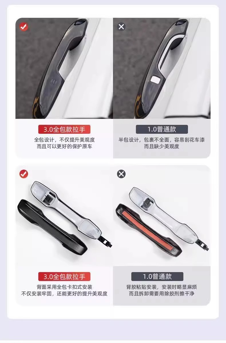 Special for Toyota 9-generation Camry Special Door Bowl Outer Handle Cover Door Handle Protective Sticker Handle Blackening Supplies
