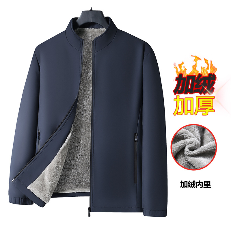 Papá chaqueta de invierno más chaqueta gruesa de vello 50 años 70 años de edad de mediana edad ropa de hombre primavera y otoño ropa caliente