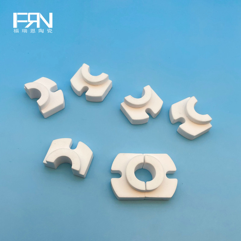 氧化铝95瓷 半圆陶瓷块 绝缘件 异形陶瓷 宜兴工业陶瓷可定制