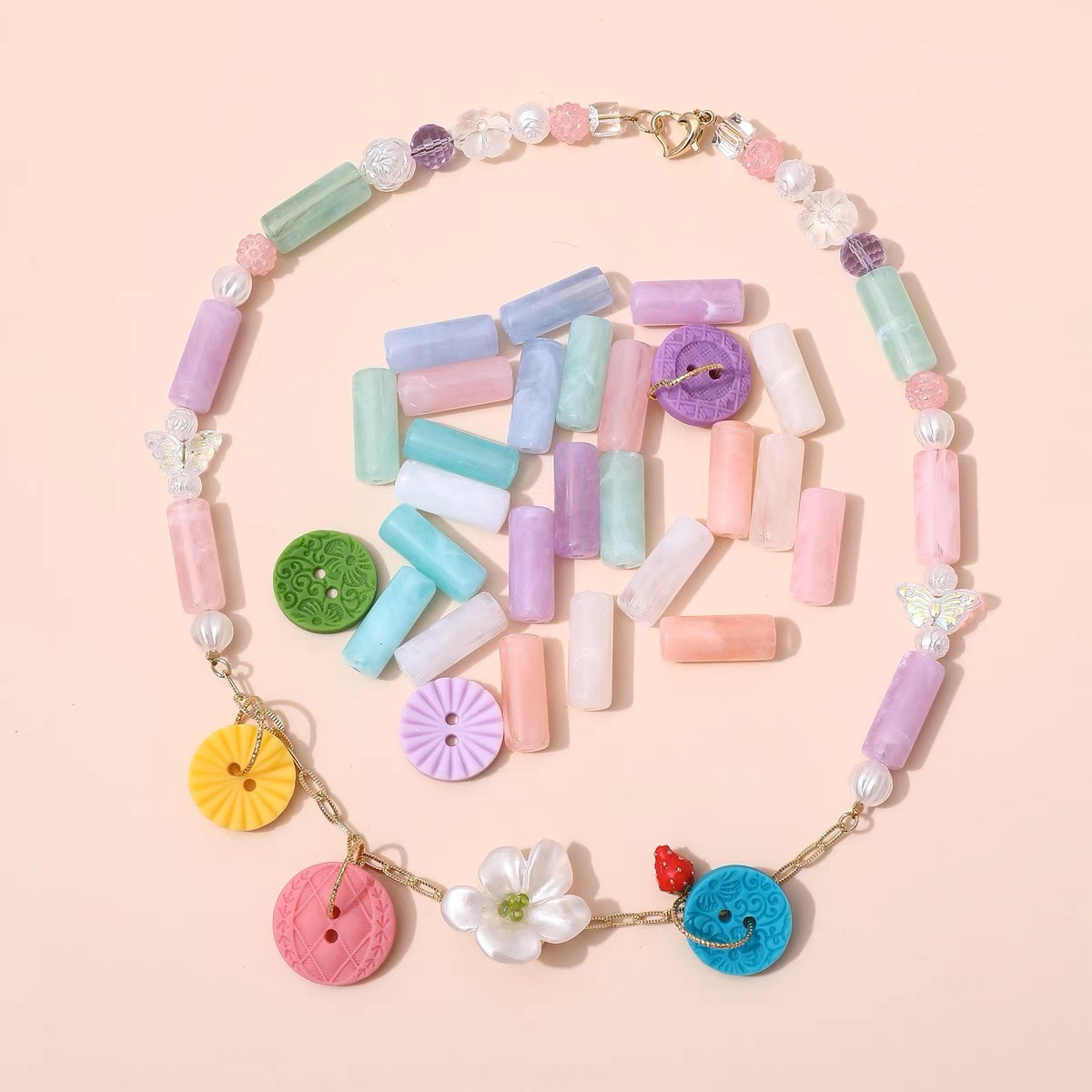 24g Weight Beads Jewelry Making Type DIY Jewelry Accessories Classification 20 PCS/Package Quantity Acrylic Material Gradient Color Pattern Simple Style Style 20 PCS/Package Arylic Gradient Color DIY Jewelry Accessories Beads 3