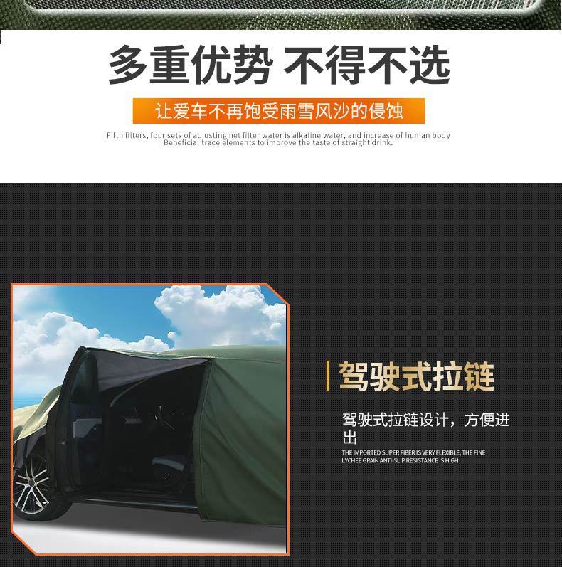 Car Cover Thickened Canvas Car Cover Waterproof Rainproof Sunshade Dustproof Car Cover for Sedan Household Suv Universal Car Cover