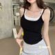 Spice Girls Pure Desire for Wind Fake Two-piece Camisole Small Vest Bow Back Fixed Cup with Chest Pad Underwear Women's Outer Wear