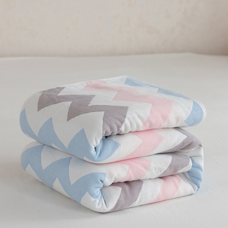 Wave water pattern / 90x 100cm "cotton 6 layer yarn" baby