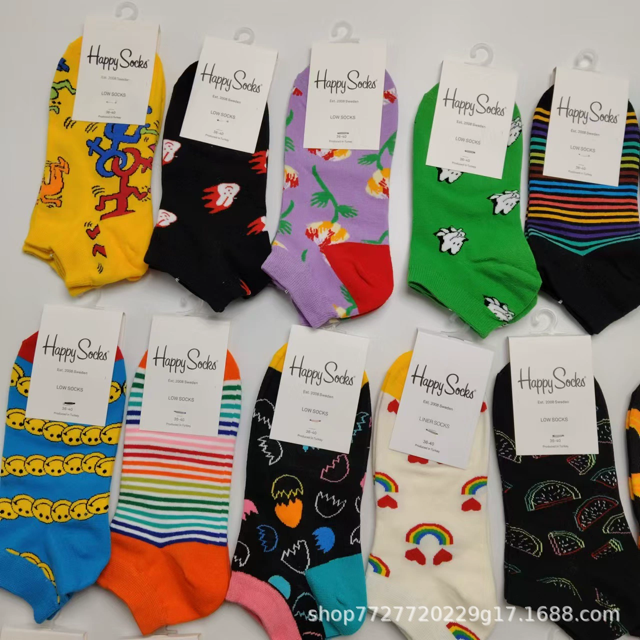 Новая модная HappySocks Four Seasons Мужчины и Женщины мультяшные носки Hi-Socks персонализированные мультфильм носки оптом