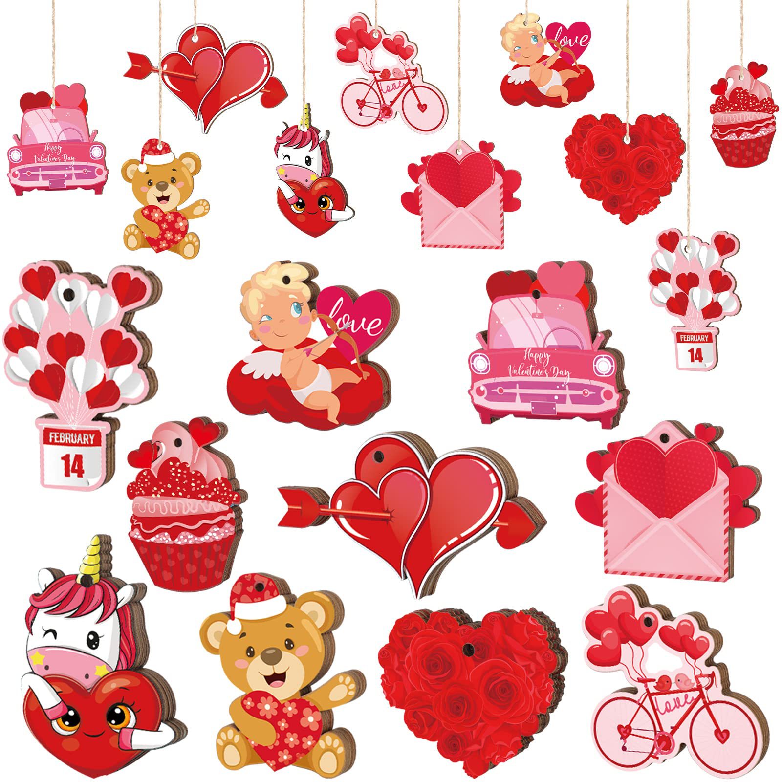 Nuevas decoraciones de fiesta de boda Día de San Valentín colgante amor Elf multi-estilo adornos