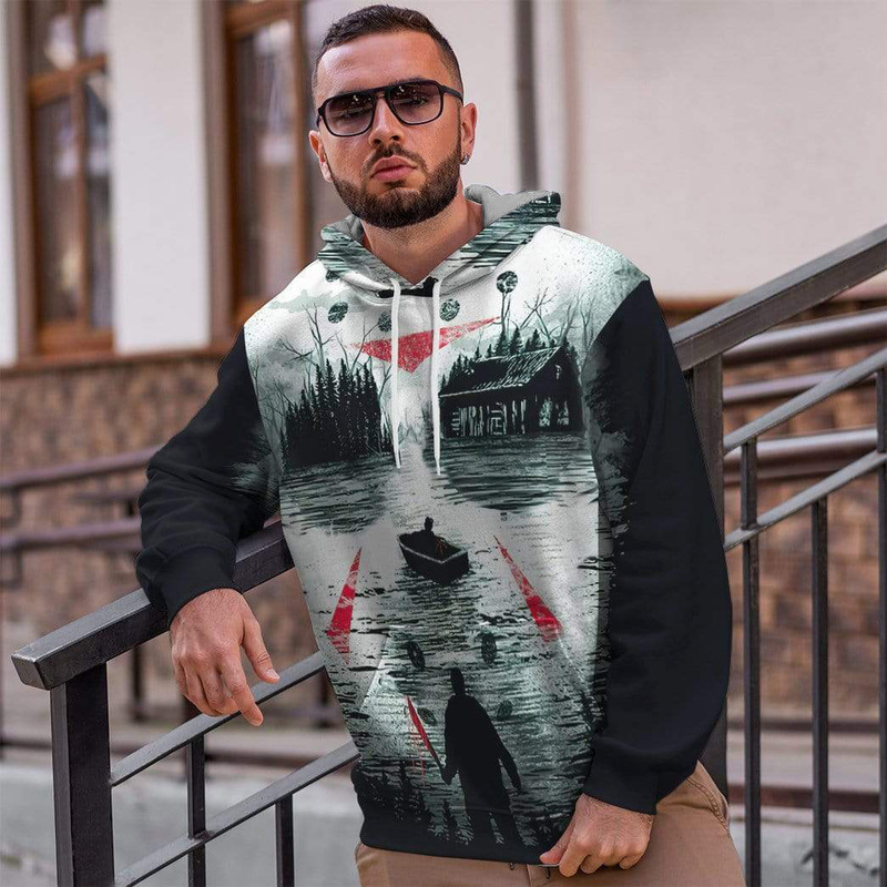 New hoodie Halloween costume 3D printed black Friday long sleeve hooded sweater men and women couple wear