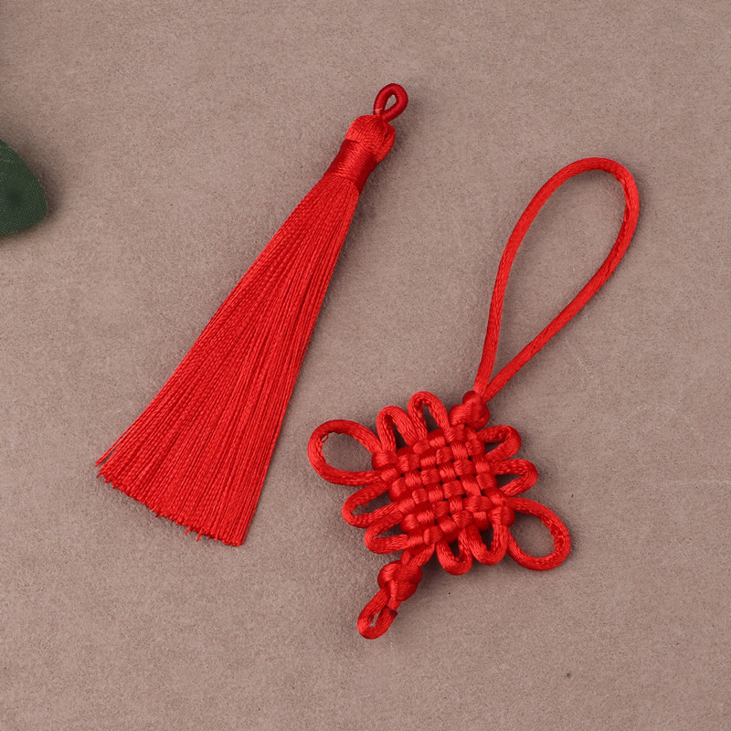 6 Trays of Polyester Pure Color Chinese Knot Material Hand-Woven Rope DIY Chinese Knot Tassel Tassel Jewelry Accessories