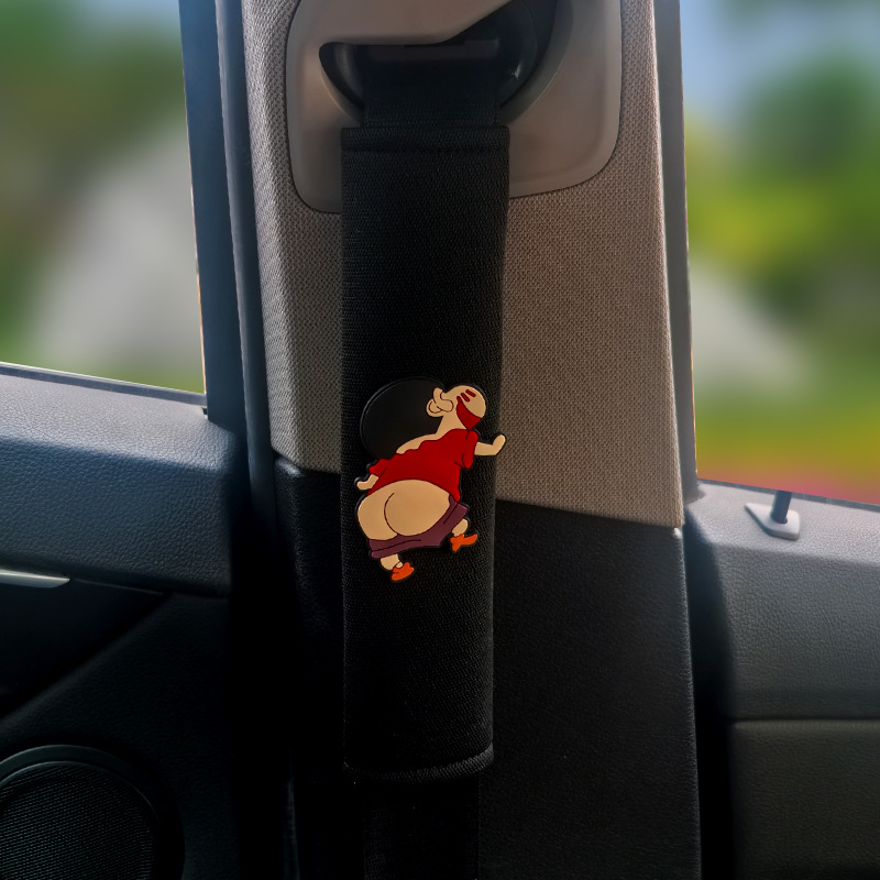Cubierta de hombro con correa de coche Cubierta protectora de hombro de mujer de coche de dibujos animados lindo Four Seasons General Car Supplies Decoration