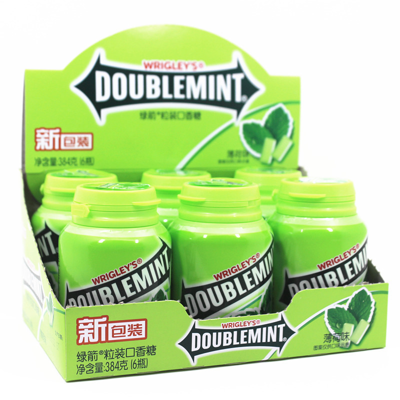 Green Arrow 40-packet bottle 64g full box 6 cases fresh breath candy mint flavor supermarket wholesale office workers students