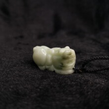 A货翡翠貔貅纳财吊坠Jadeite天然翡翠饰品 珠宝挂件 送礼珠宝