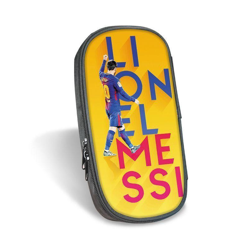 Estuche para lápices de lona Star Ronaldo para estudiantes de alto valor Estuche para papelería Messi Estuche para papelería multifuncional Estuche para lápices de gran capacidad