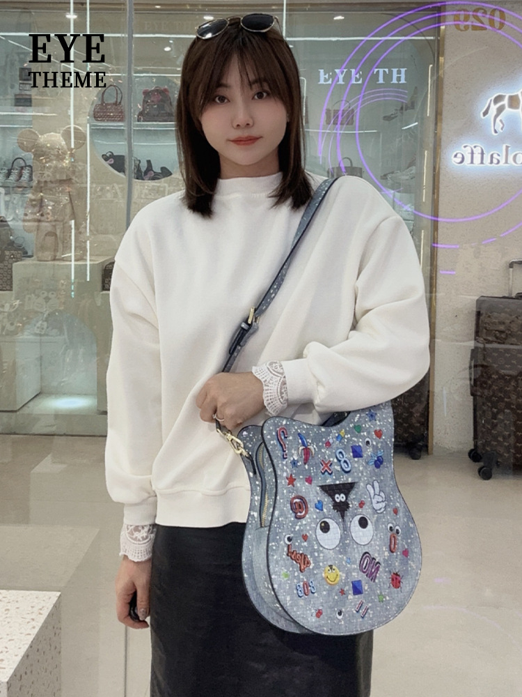 Diseño de estilo de mujer nicho impresión mochila de estilo de calle estudiantes bolsa multipropósito 2753#