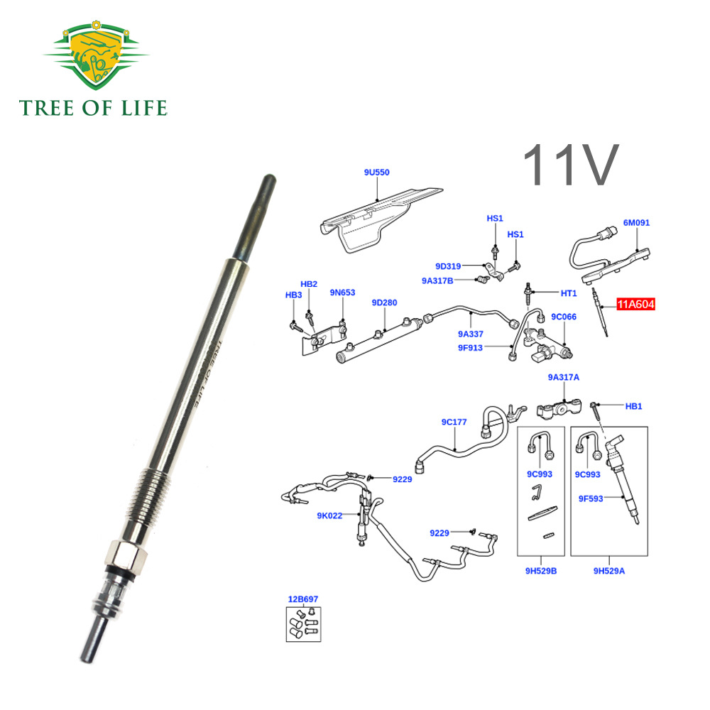 1354289 1311322 0100276005 Suitable for Land Rover Glow Plug