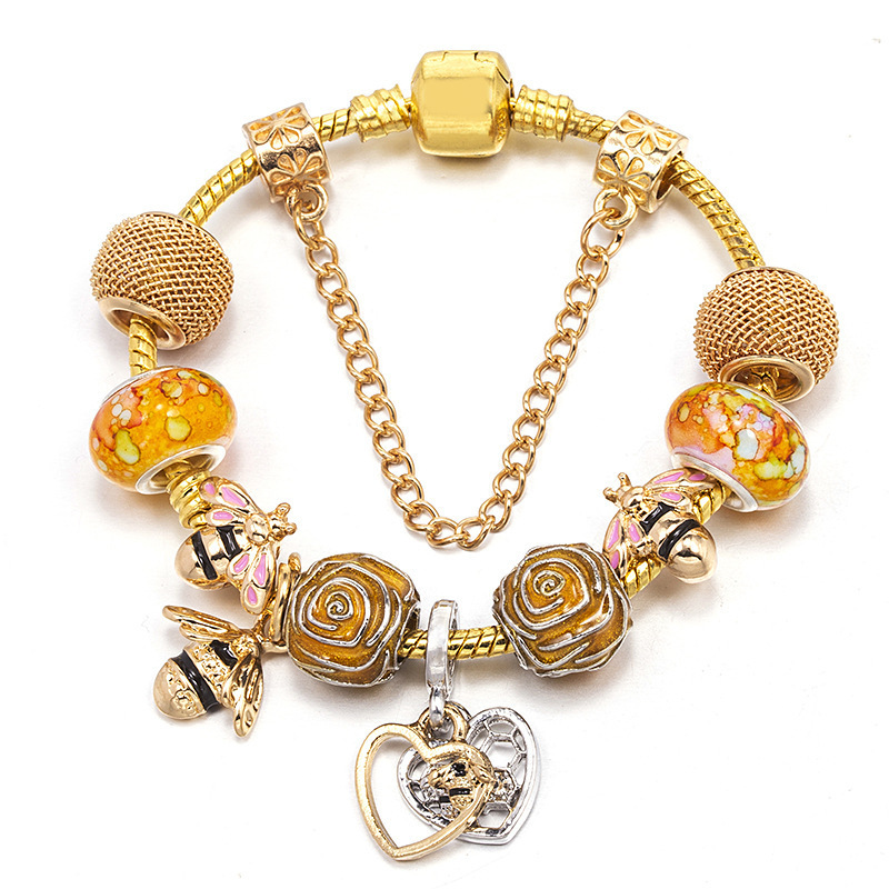 Panjia ladies bracelet DIY creative unlimited charm unlimited golden bee accessories fashion jewelry wholesale Panjia ladies bracelet DIY creative unlimited charm unlimited golden bee accessories fashion jewelry wholesale