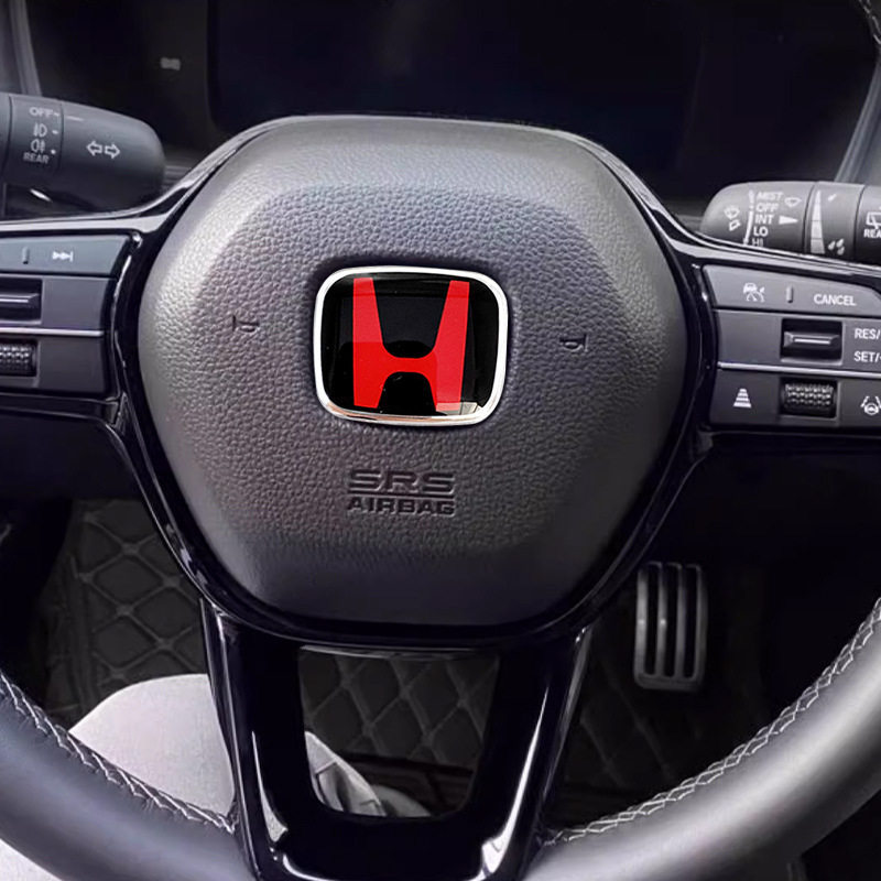 Accord 11Th Generation, 8Th Generation Civic Car Logo, Fit, Cr-V, Fengfan, Jade, Odyssey, Type R Steering Wheel Emblem, Black