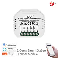 Умный диммируемый выключатель Tuya Zigbee 3.0 скрытый модуль диммирования DIY/2 канала