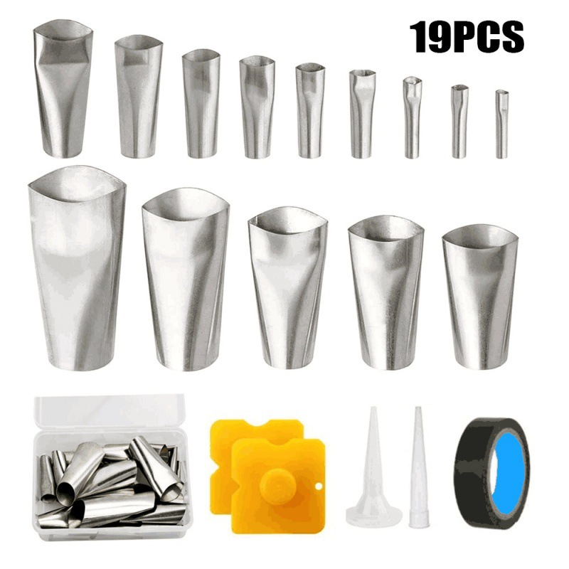 19件套美缝工具不锈钢填缝喷嘴厨房水接头缝密封剂修整