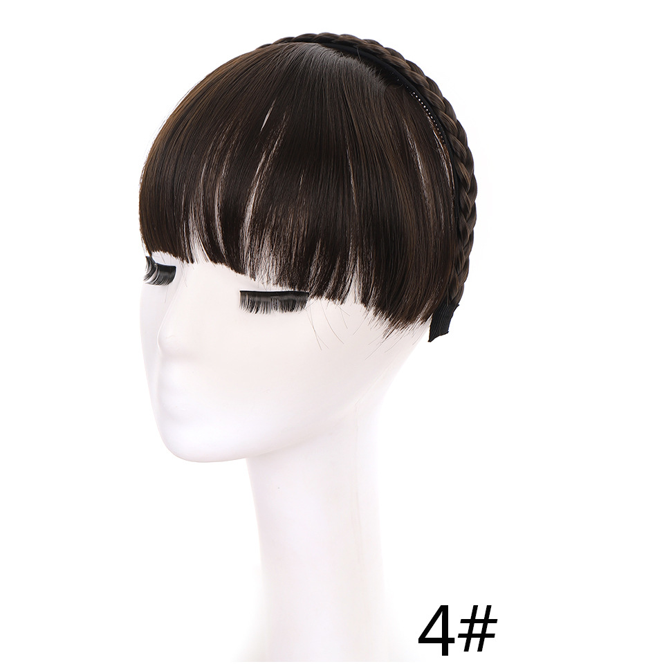 Syntetisk hår kvinde dejlige Fried Dough Twists fletning hår hoop luft pandehår hårstykke høj temperatur silke_voghion.com