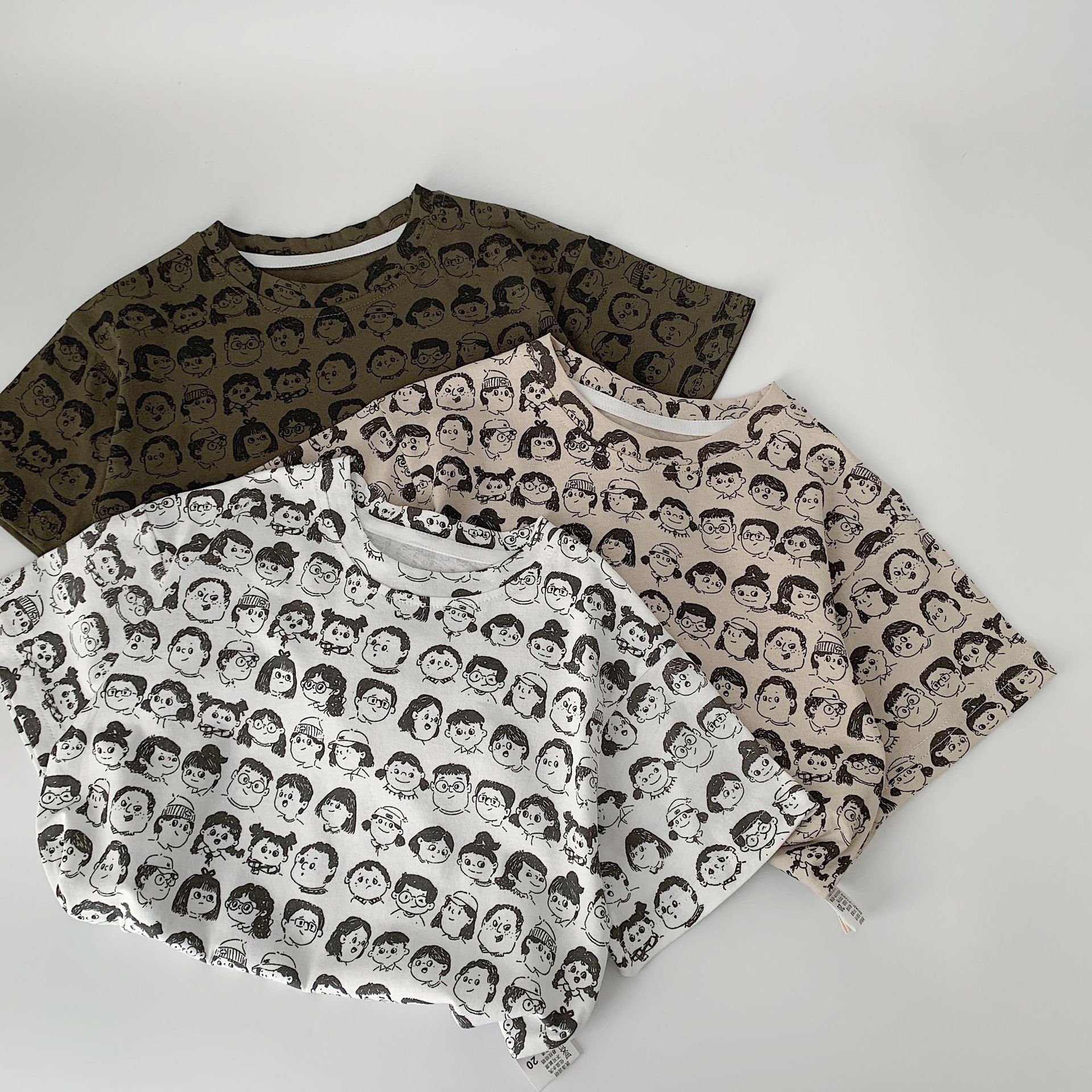 [Precio diario 14.99 RMB] Maibao niños camiseta de mangas cortas de verano 2025 impresión de dibujos animados para bebés para hombres y mujeres