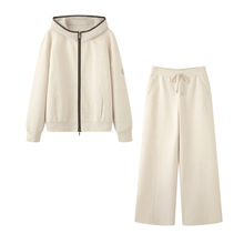 2025冬季新款女装时尚休闲连帽卫衣开衫外套休闲裤套装3CRF420BM3