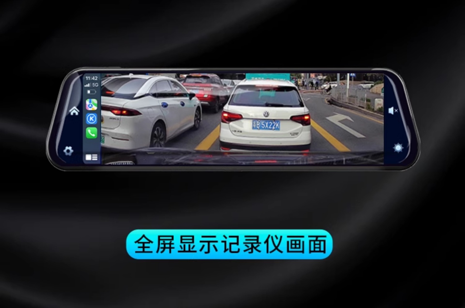 Suitable for 4K Hd Streaming Rearview Mirror Driving Recorder 2025 New Front and Rear Dual Cameras Suitable for Carpla