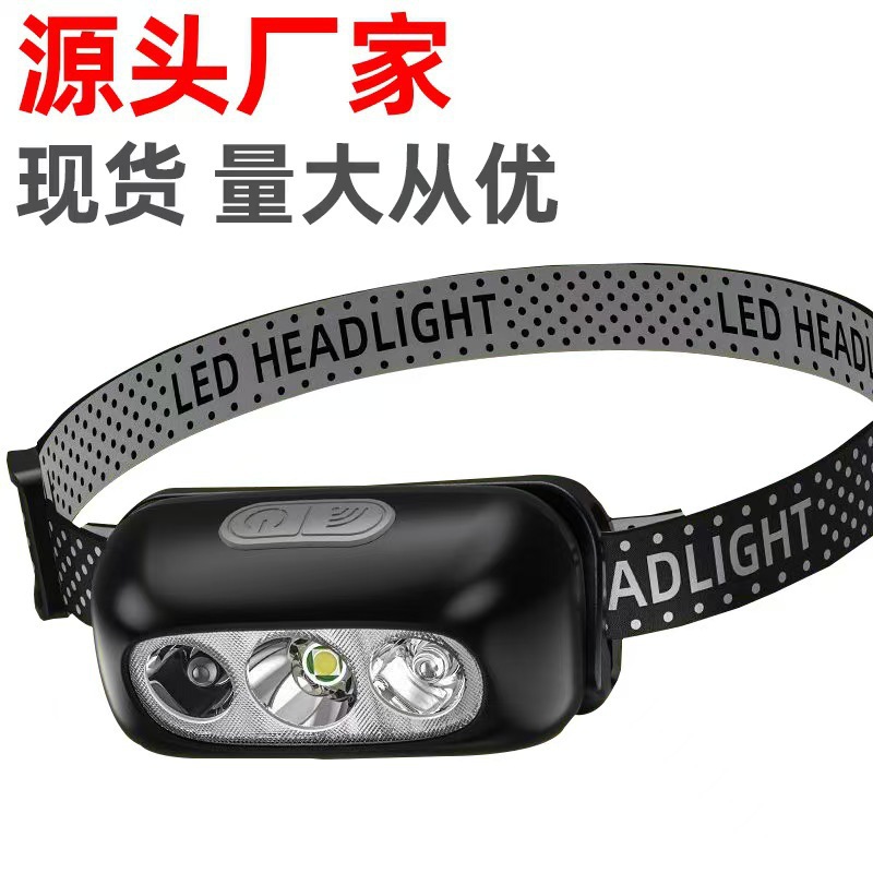跨境新款夜钓灯充电款头戴式超亮照明灯户外超长续航便携式钓鱼灯