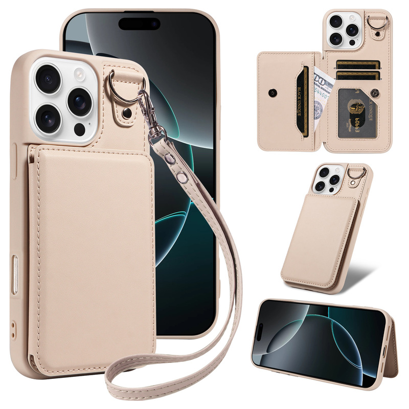 Suitable for Iphone16 Mobile Phone Case Wallet Rfid Apple 14/13 Stand 6/7/8Se Rear Flip Protective Case