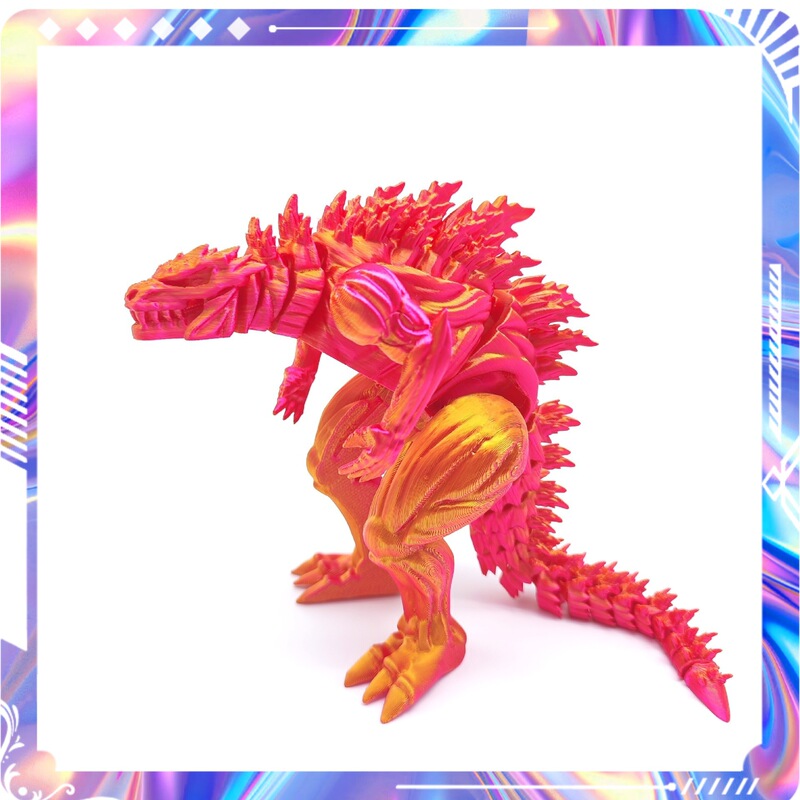 3D Printed Muscle Godzilla Dinosaur with Movable Joints, Creative Model Ornament, New Gift for Boys, Decoration for Stall Setup 3D Printed Muscle Godzilla Dinosaur with Movable Joints, Creative Model Ornament, New Gift for Boys, Decoration for Stall Setup
