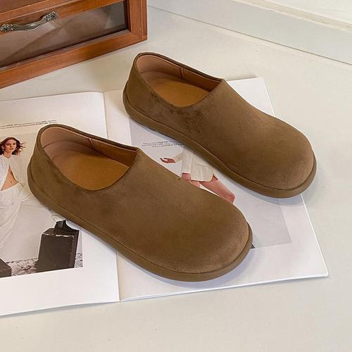2025 Spring Outerwear Bouncy Fashion Ugly Cute Bkeen Shoes Versatile Thick Sole Capsule Flat Shoes Women