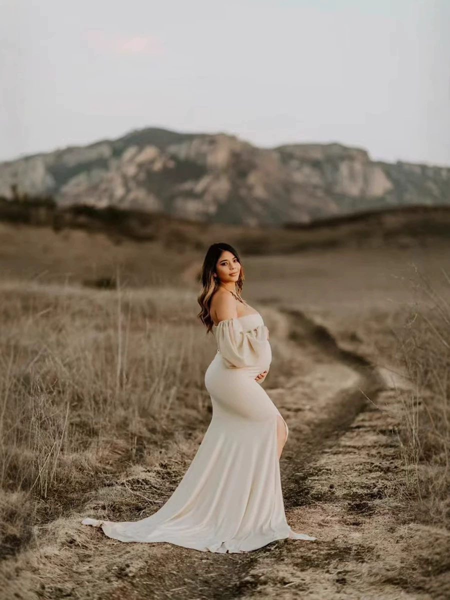 Estilo para sesión de fotos: vestido fluido y elegante