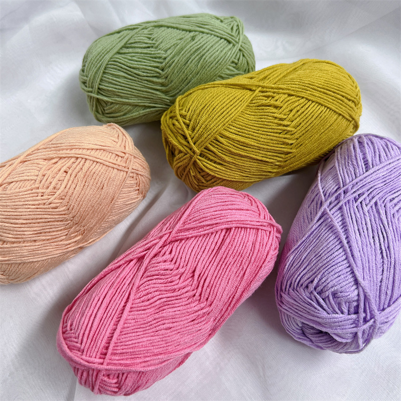 [Envío gratis] productos genuinos de cuatro hebras hilo de algodón de leche hilo de bebé muñeca hilo de algodón ganchillo lindo muñeca lana 4-Strand