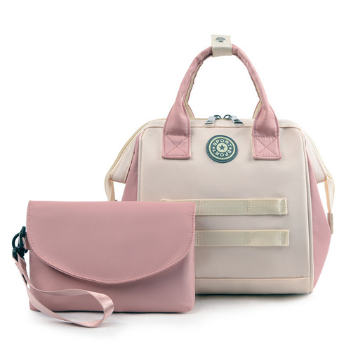 Mummy bag, small and cute front pocket, detachable multi-functional mother and baby bag, waterproof and lightweight cross-body handbag, milk bag
