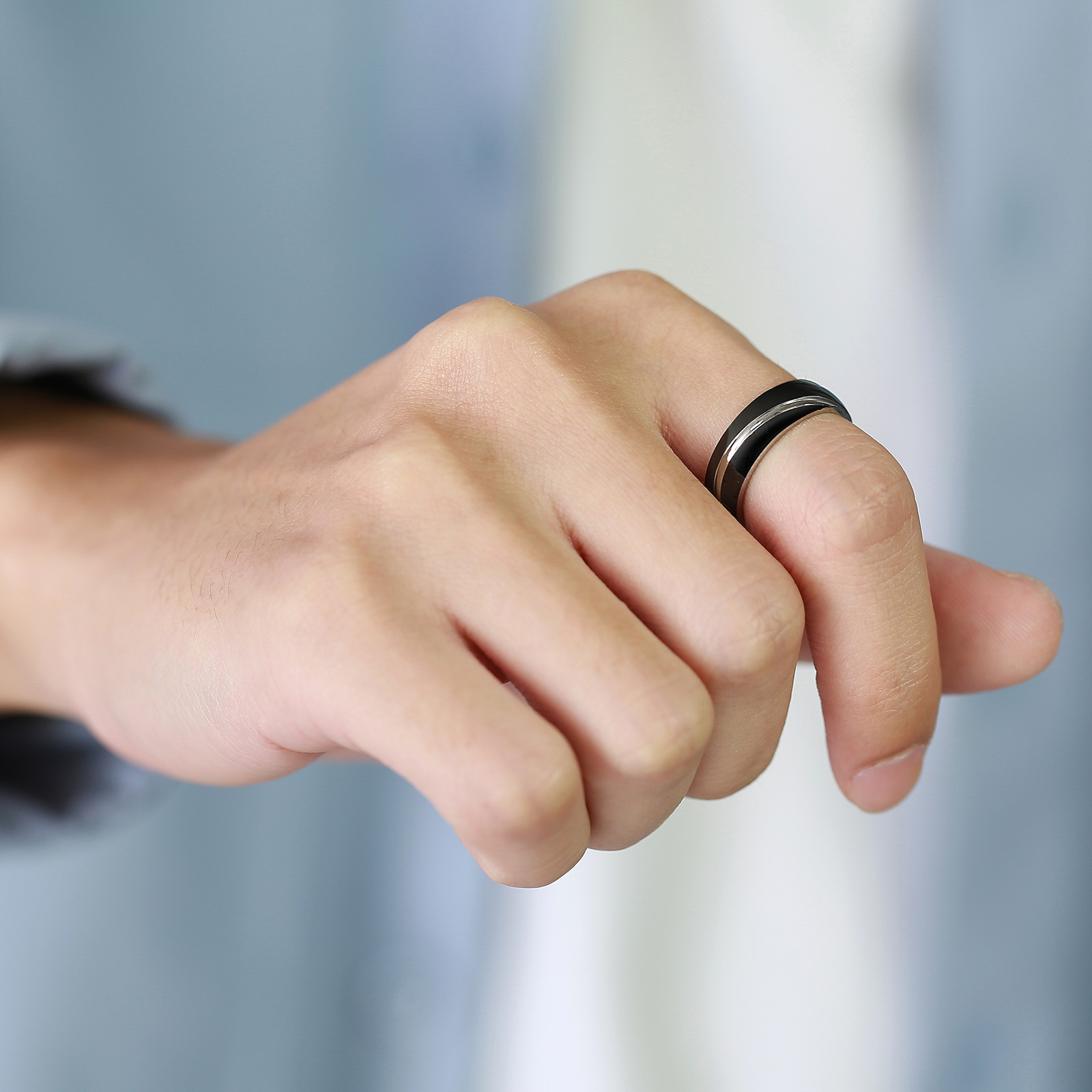 6g Weight Rings Classification 5, 6, 7 Ring Size Daily Occasion Stainless Steel Material Geometric Pattern Men'S Gender Plating Design Simple Style Style Simple Style Geometric Stainless Steel Rings Plating Stainless Steel Rings 16
