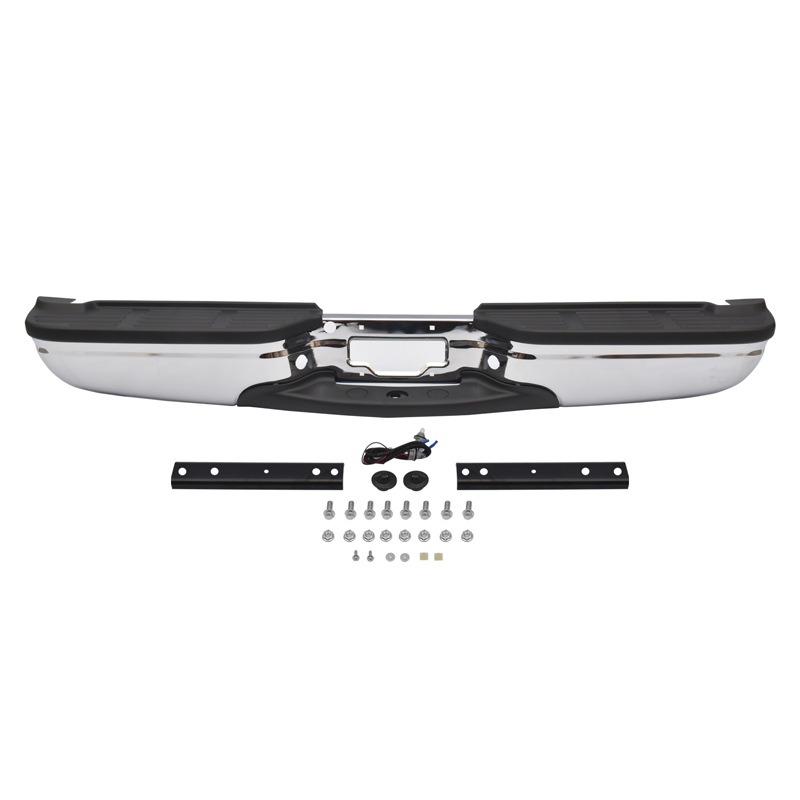Aplicable al modelo original de Ford, barra trasera galvanizada F-250 sin agujero de radar parachoques 2001 - 2007