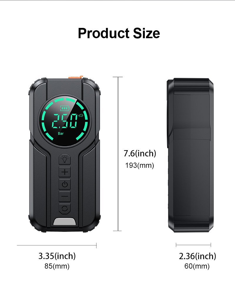 [1920] Cross-Border Car Emergency Jump Starter, Air Pump, and Power Bank All-In-One Multifunctional Portable Battery Booster