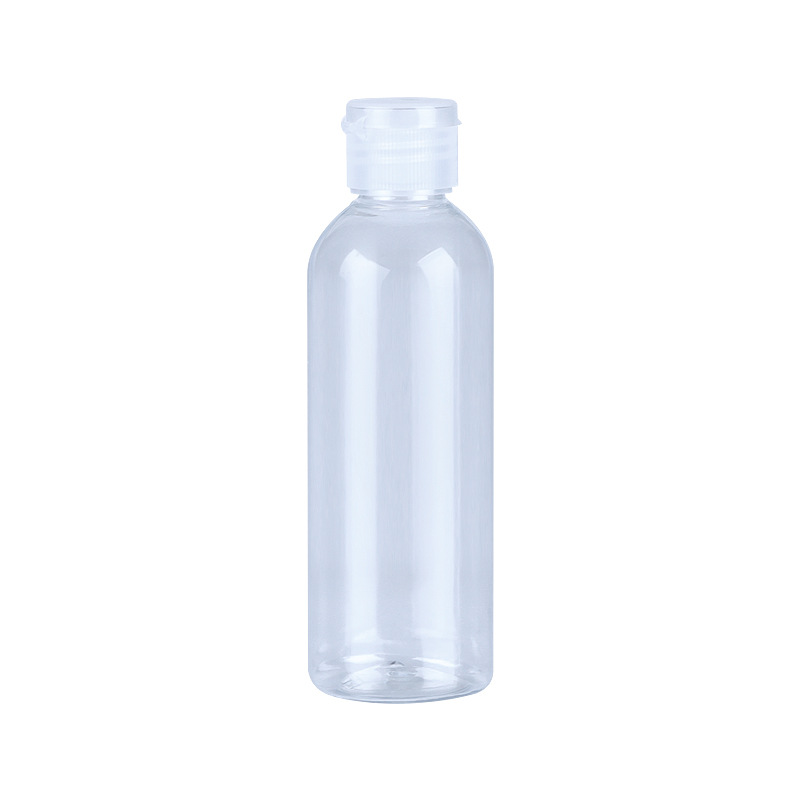En existencia 50ml 100 200ml sub-botella loción cosmética champú botella transparente botella de plástico flip