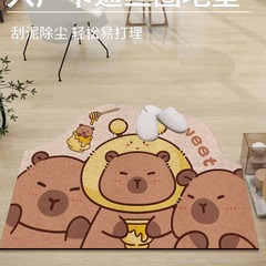 卡通入戶門地墊進門可愛防滑除塵腳墊玄關耐髒耐磨可裁剪絲圈地墊
