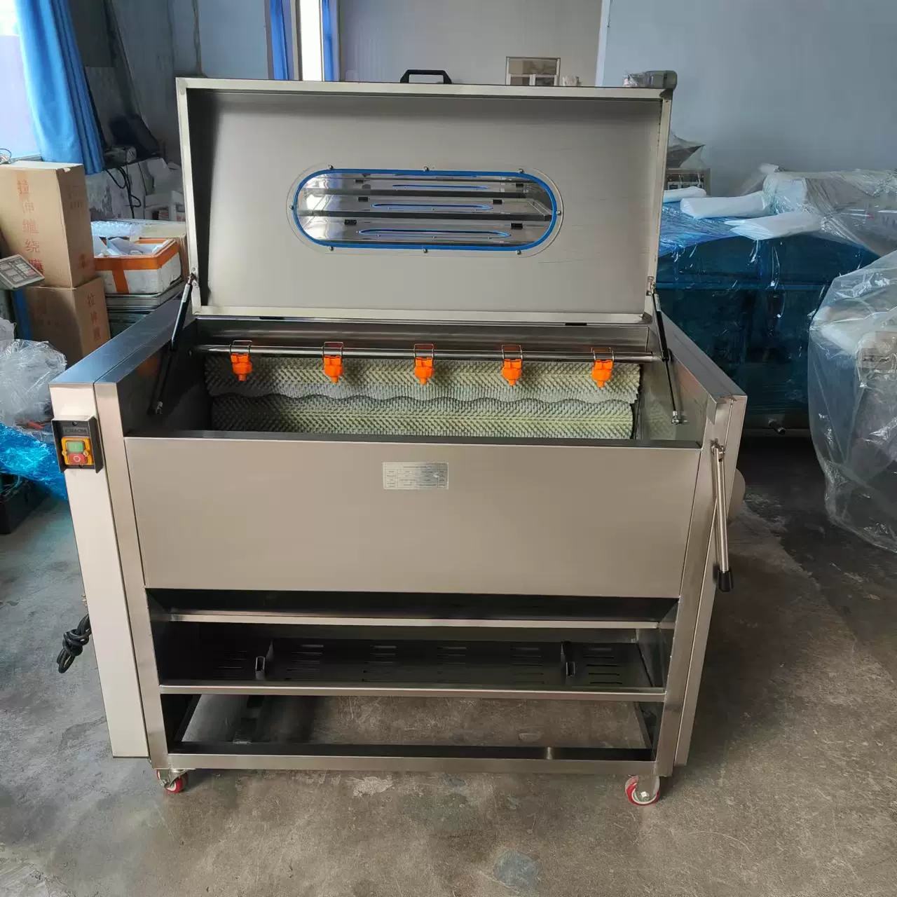 直供毛辊脱皮机 全自动地瓜洋葱去皮设备 商用马蹄剥皮机厂家